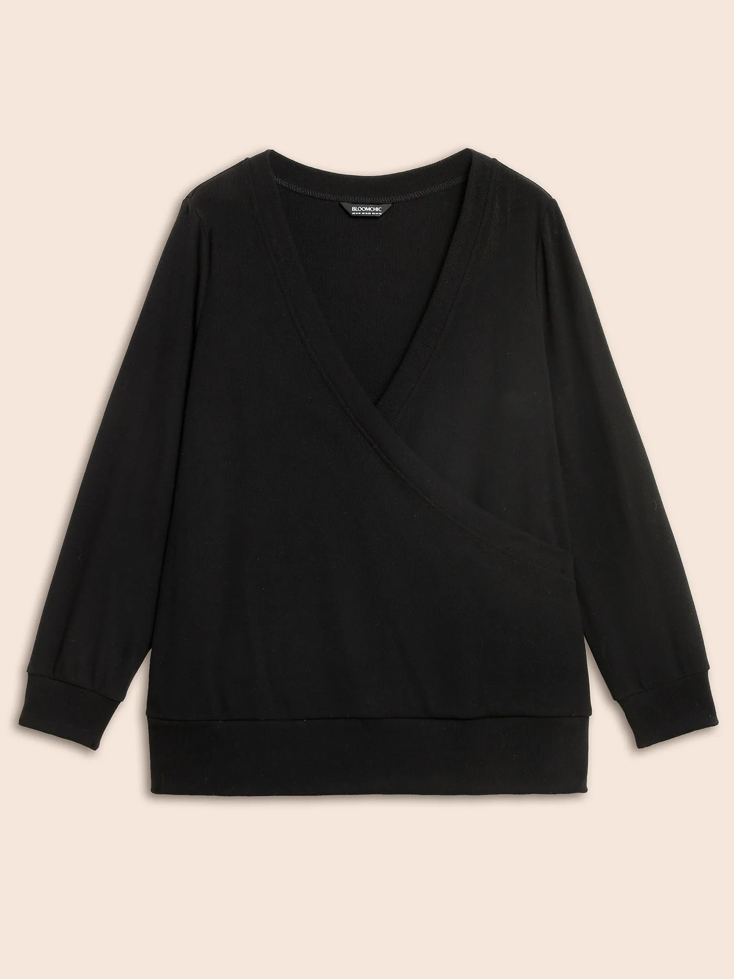 Airy Cozy Wrap Style Sweatshirt