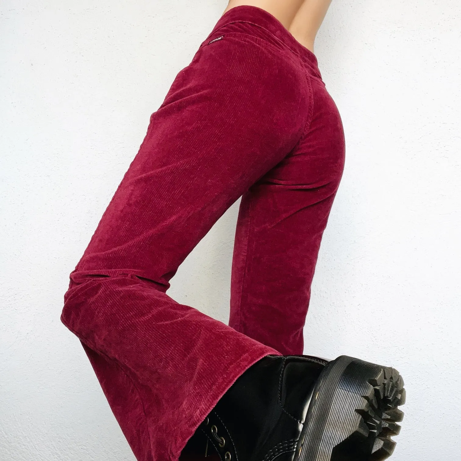 Burgundy Corduroy Flares