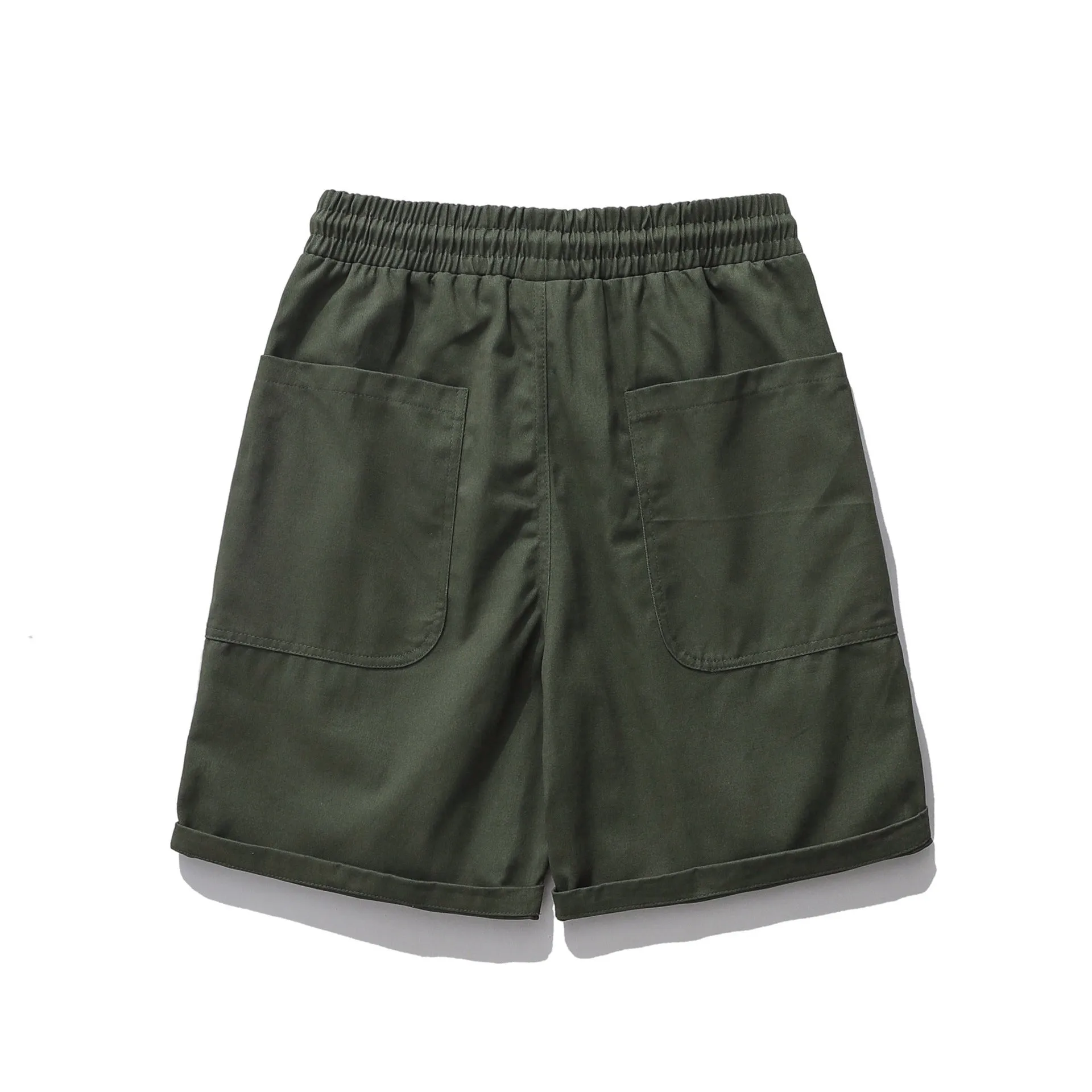 Cargo Shorts Men Summer Japanese Trendy Pocket Loose Casual Straight Pants knee length Shorts