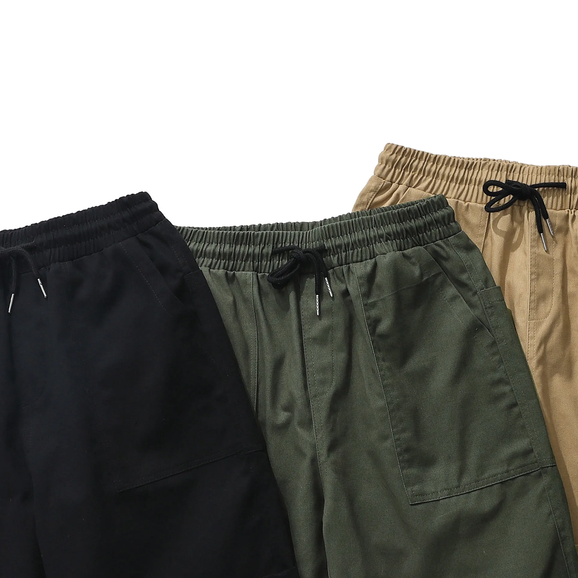 Cargo Shorts Men Summer Japanese Trendy Pocket Loose Casual Straight Pants knee length Shorts