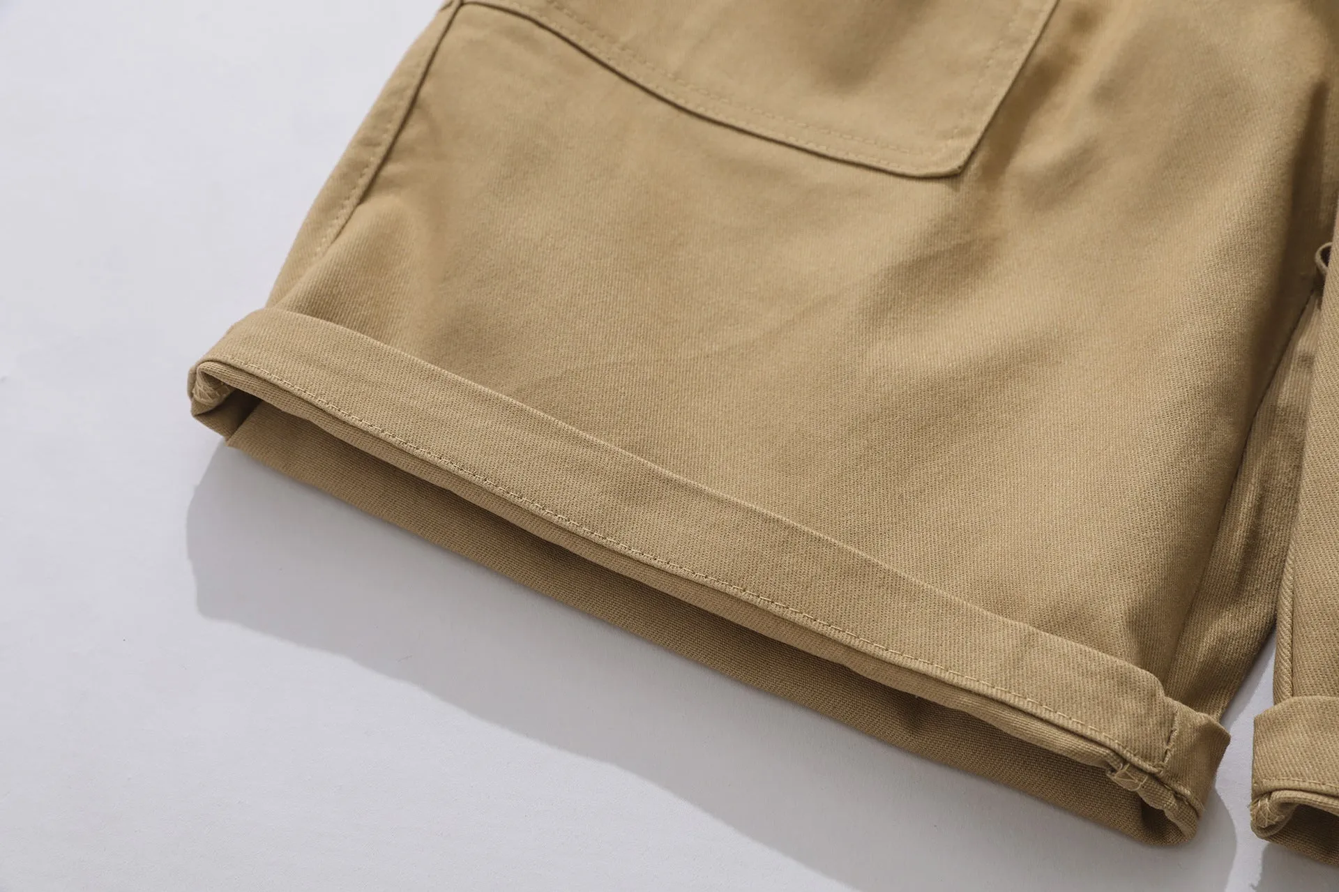 Cargo Shorts Men Summer Japanese Trendy Pocket Loose Casual Straight Pants knee length Shorts