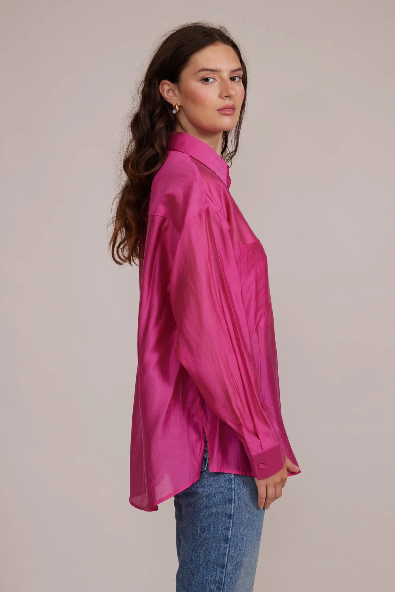 Carlen Cargo Blouse - Pink