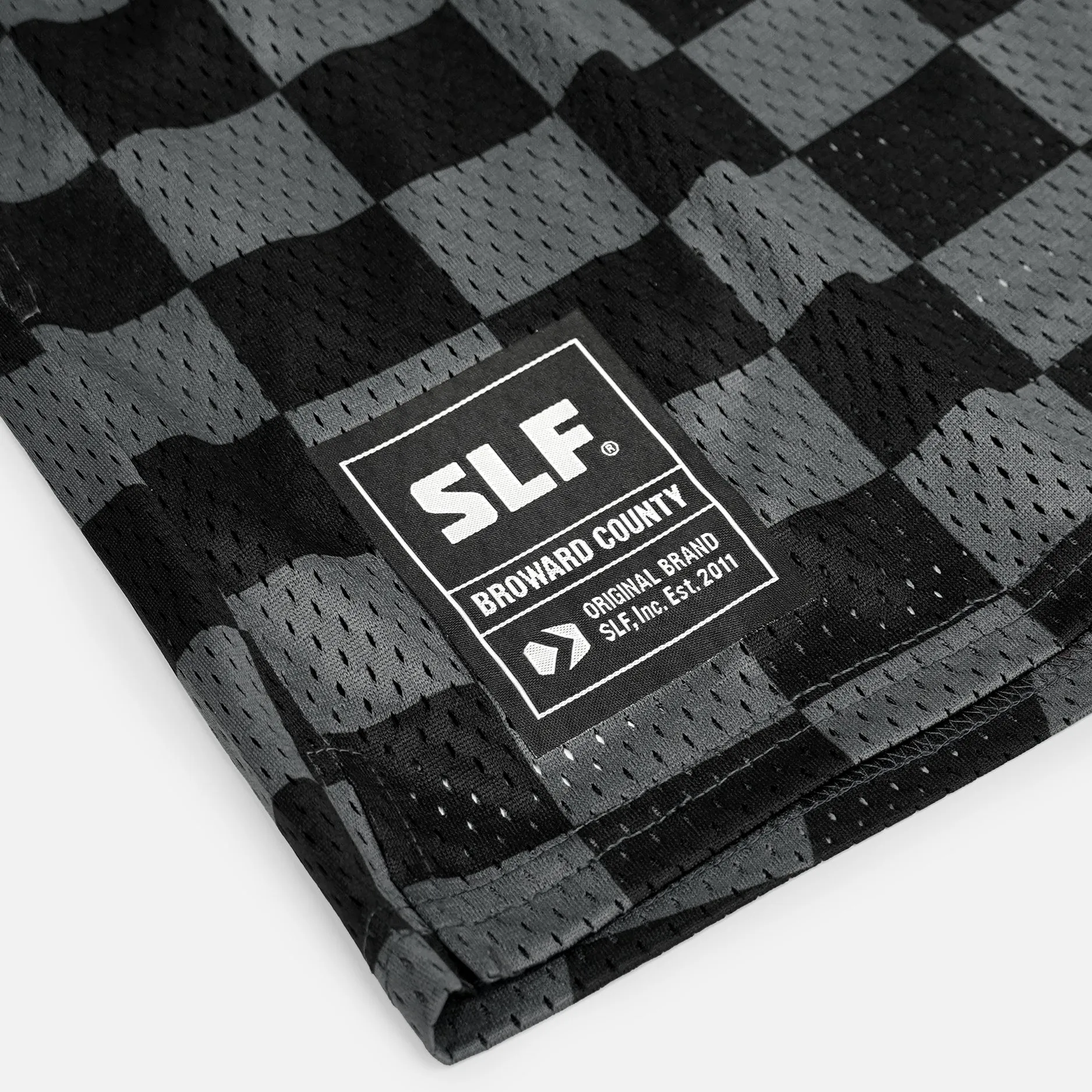 Checkered Gray Black Shorts - 5"