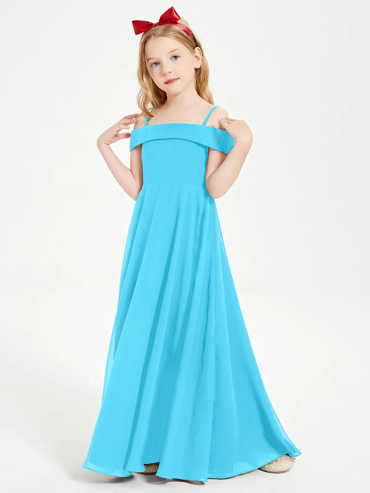 Chic Junior Bridesmaid Dresses Off the Shoulder Pool
