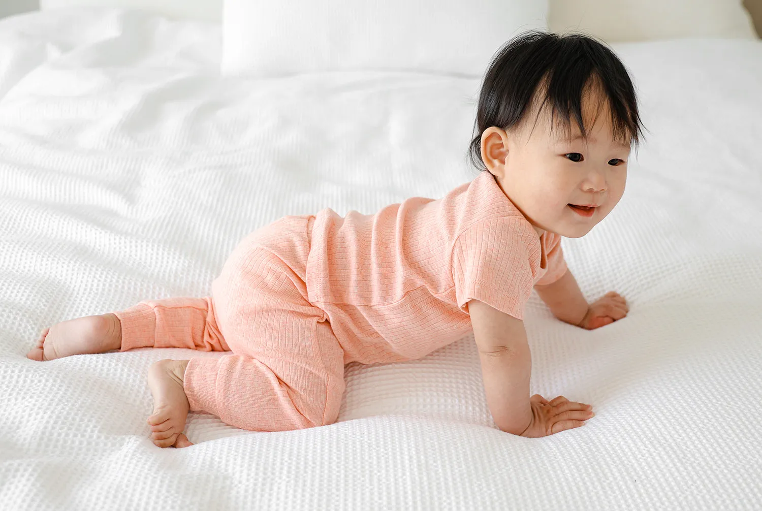 Comfy Baby Leggings - Heather Pink