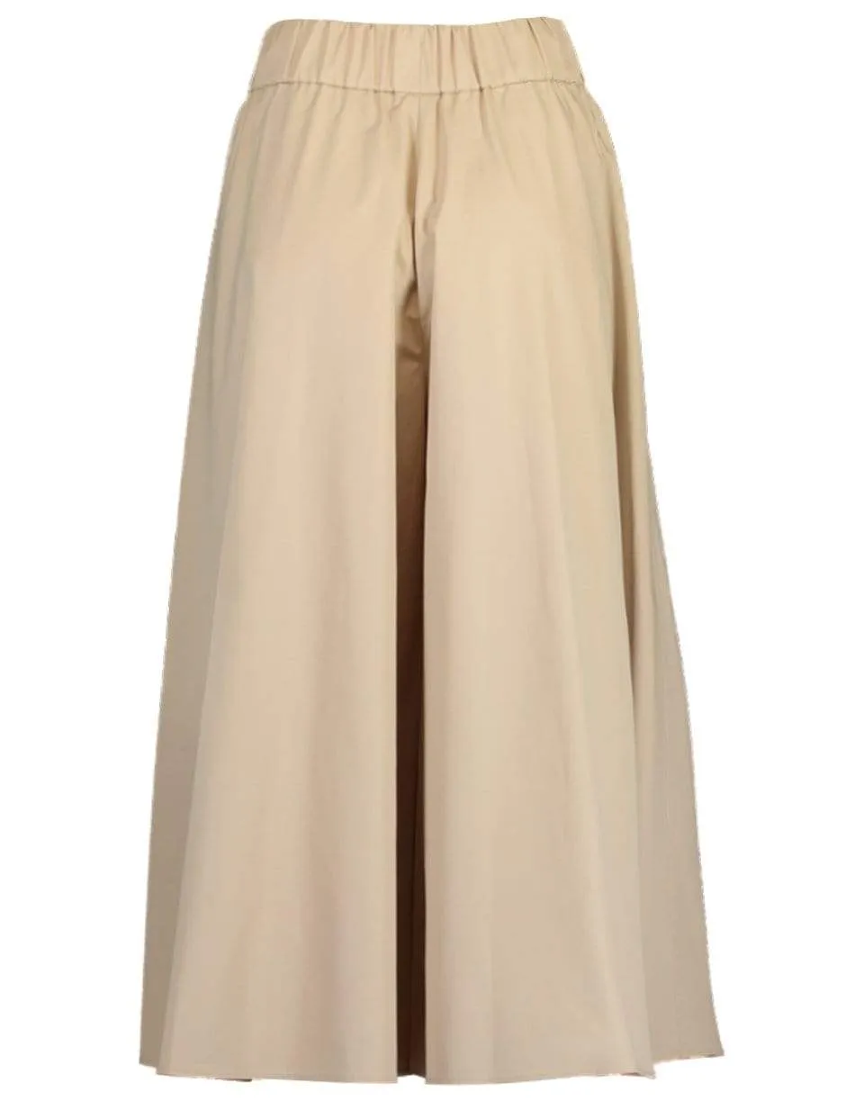 Cotton Poplin Skirt Pants