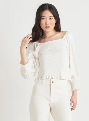 Dex Smocked Square Neck Blouse