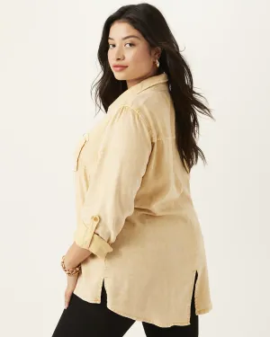 Ellie Split Back Quarter Sleeve Shirt | Golden
