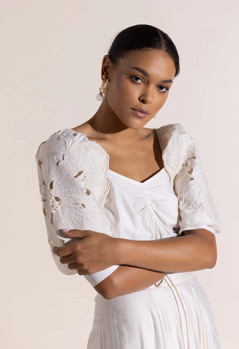 Emannus Top Vanilla White