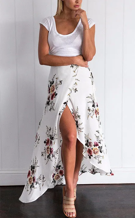 Floral Print Long Skirt