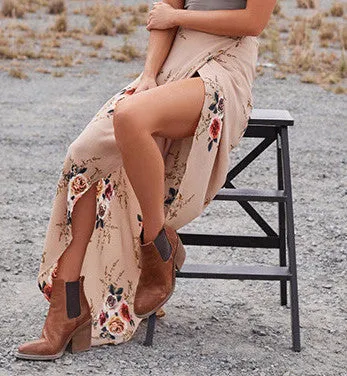 Floral Print Long Skirt