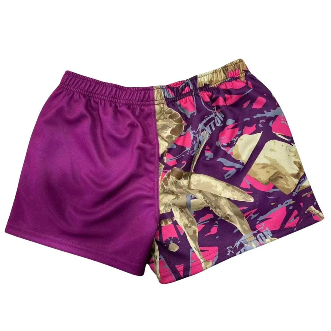 Fuscia/ skull Fenton Footy Shorts