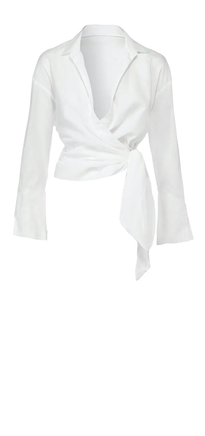 Gisele Cotton Top - White