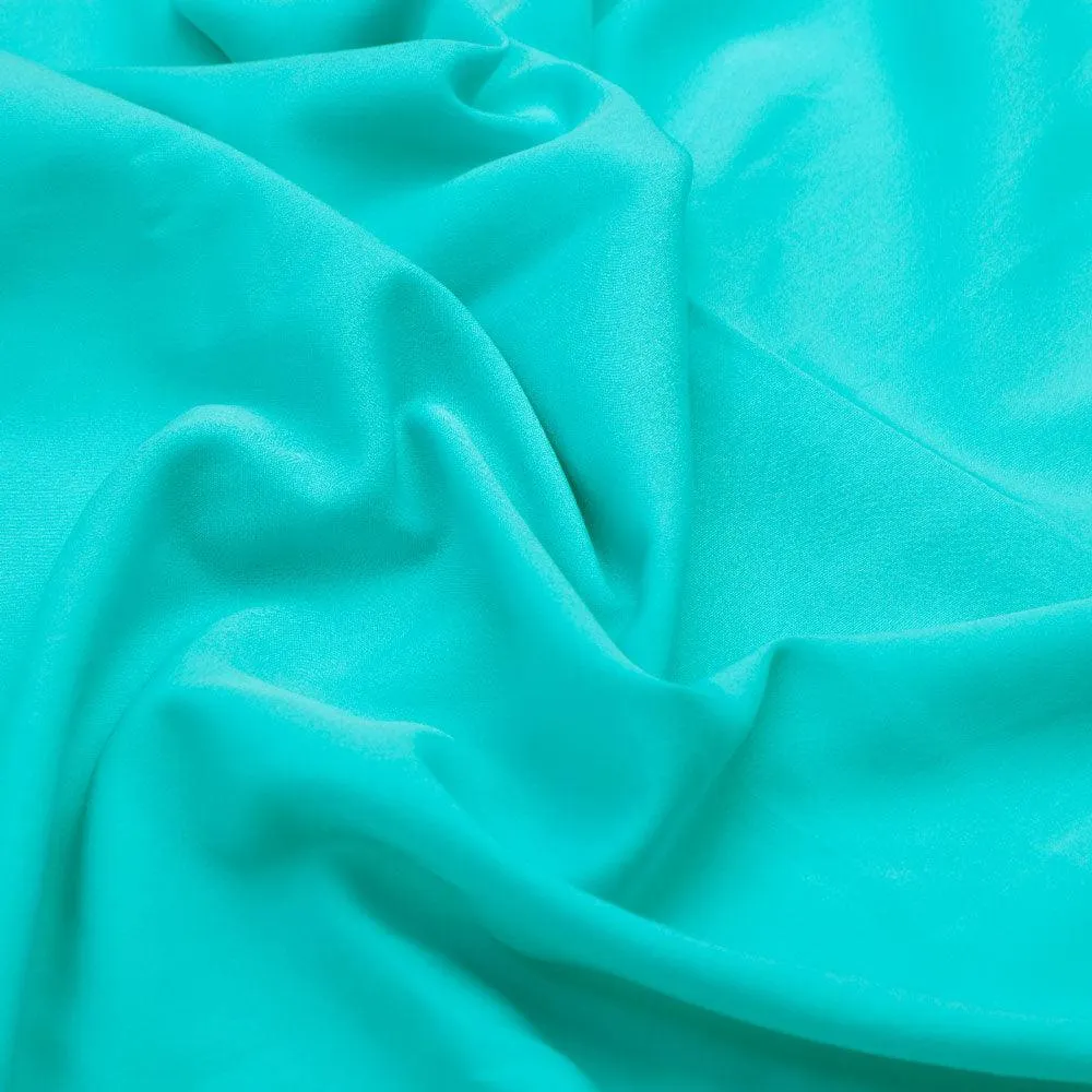 Green Plain American Crepe Solid Fabric