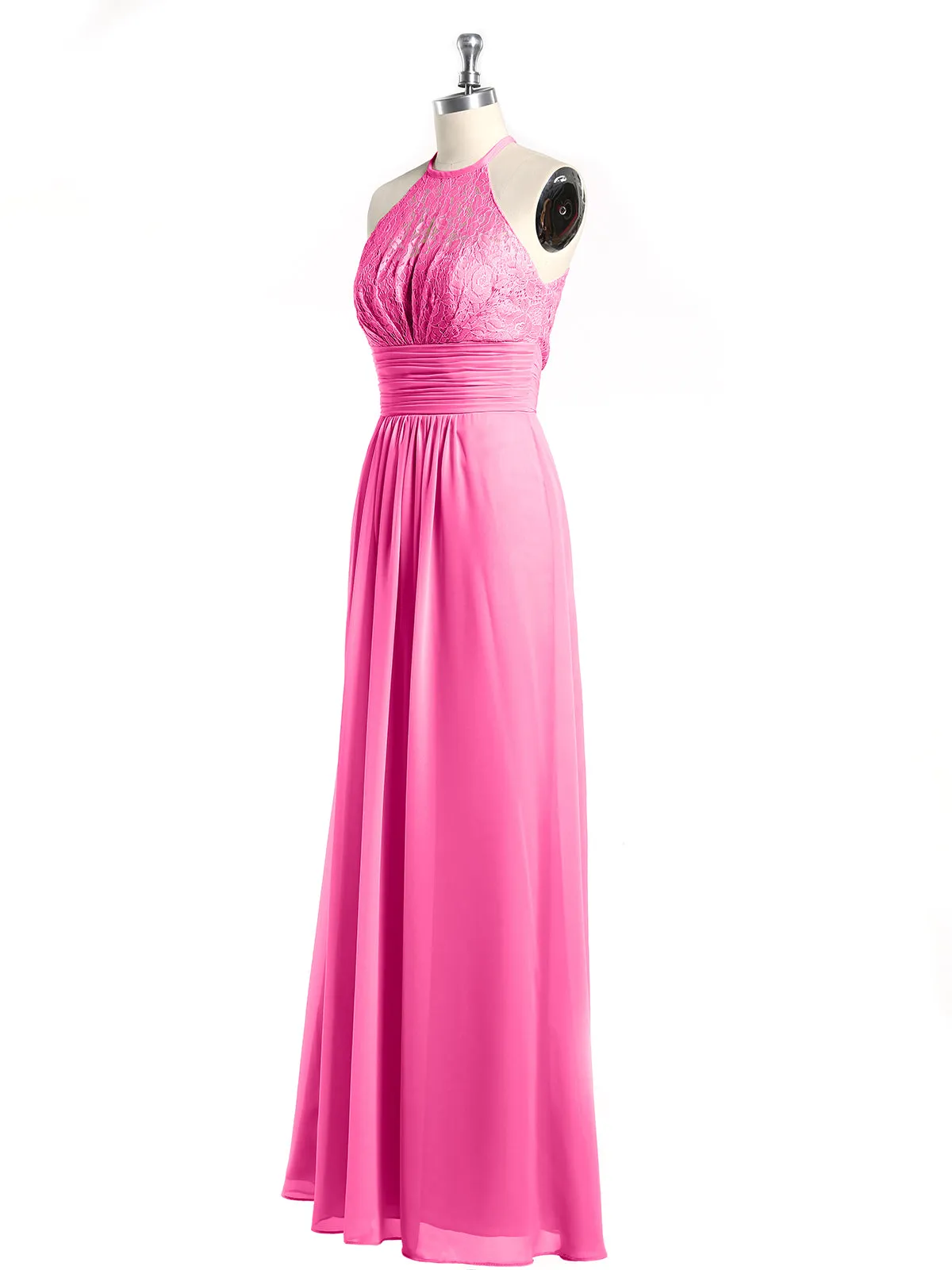 Halter Chiffon And Lace Long Dresses Azalea Plus Size
