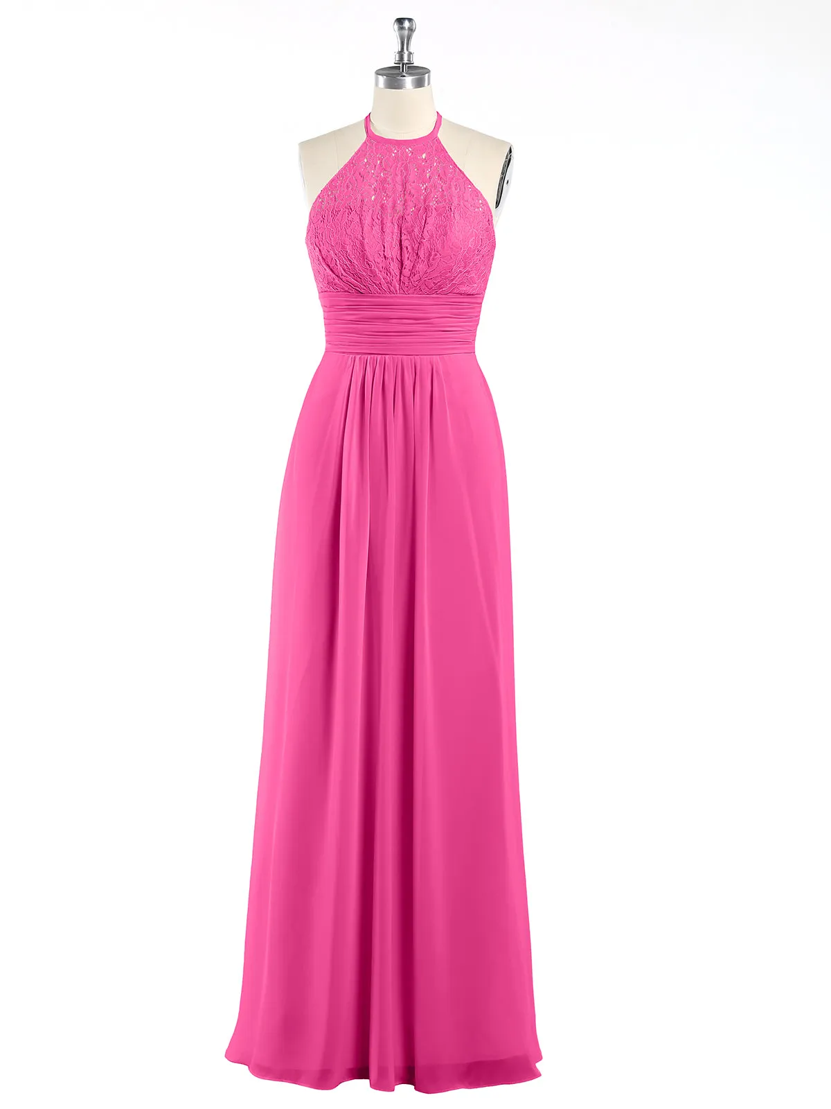 Halter Chiffon And Lace Long Dresses Azalea Plus Size