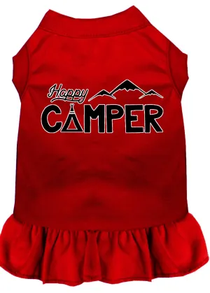 Happy Camper Screen Print Dog Dress Red Xxxl (20)