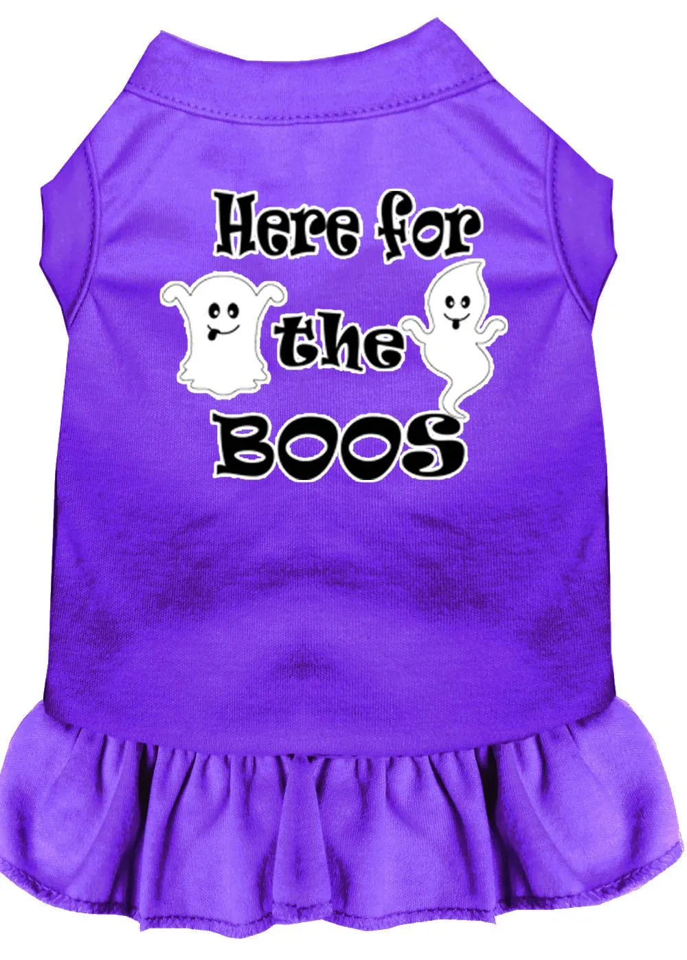 Here For The Boos Screen Print Dog Dress Purple Med (12)