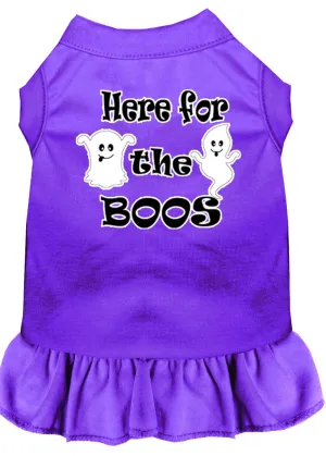 Here For The Boos Screen Print Dog Dress Purple Med (12)