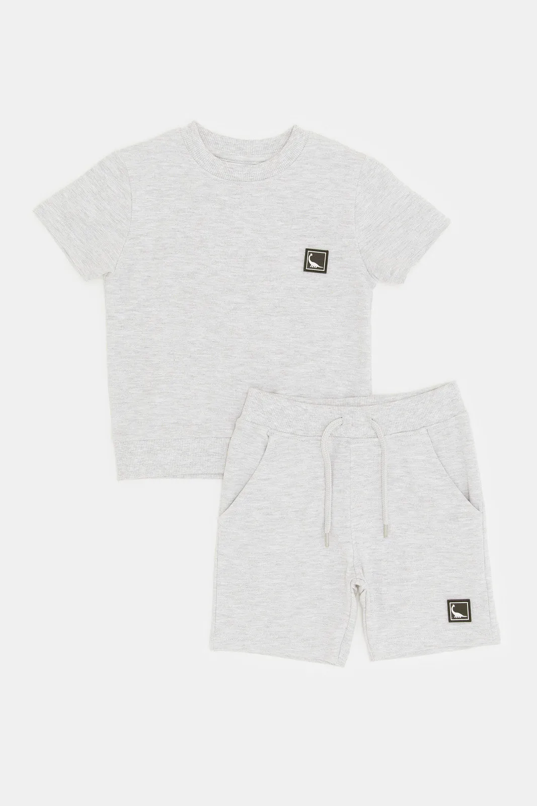Infant Boys Grey Dino Set (2 Piece)