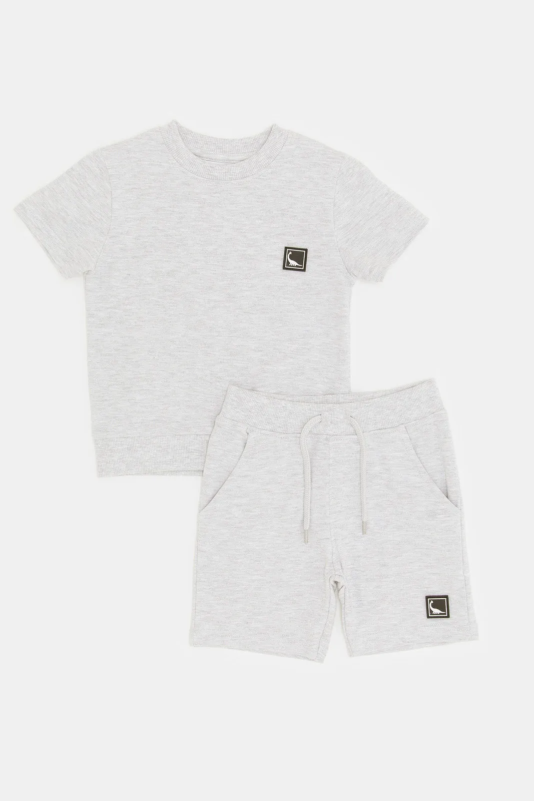 Infant Boys Grey Dino Set (2 Piece)