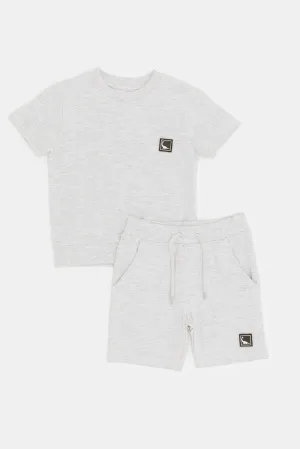 Infant Boys Grey Dino Set (2 Piece)