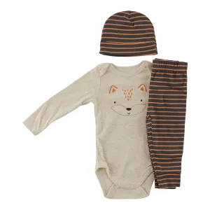 Infant Boy's Top and Pant Set with Hat, 3-Piece, 0-9 Month