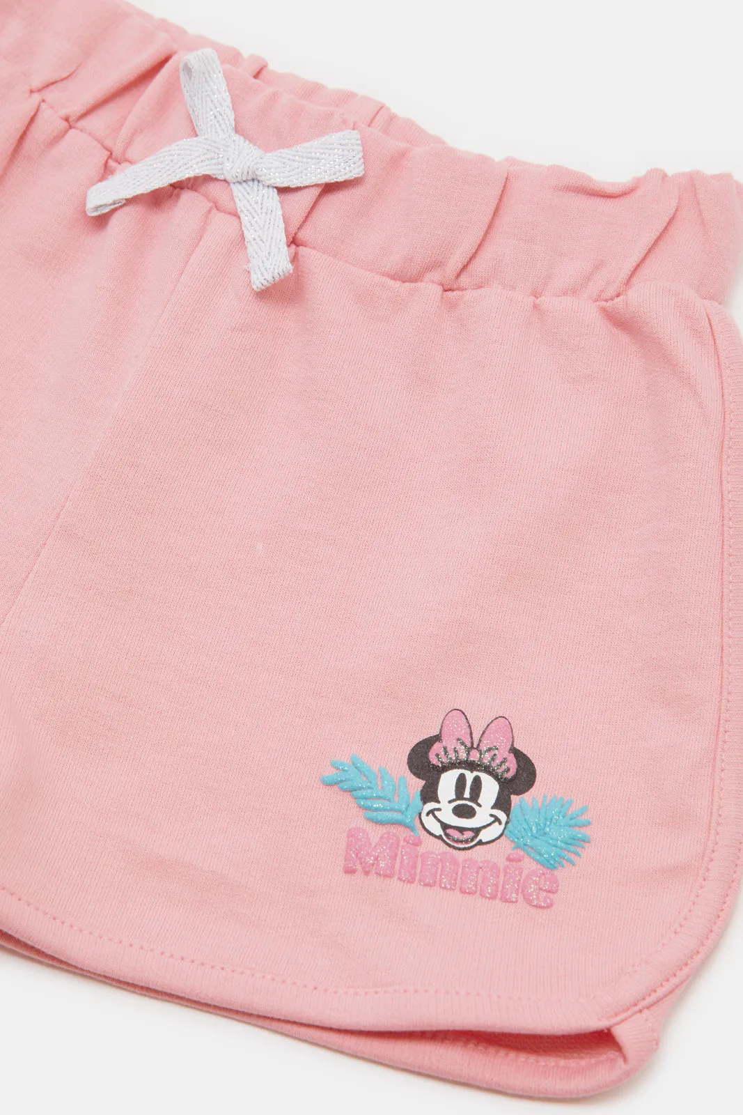 Infant Girls Pink Minnie Mouse Print Shorts