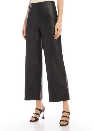 Karen Kane - Cropped Vegan Leather Pants - Black