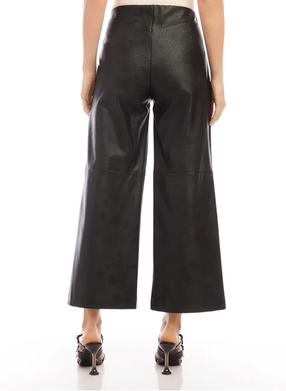 Karen Kane - Cropped Vegan Leather Pants - Black