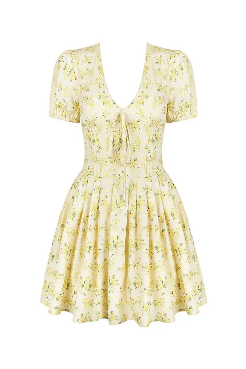 Kristyn Floral Graceful Print Mini Dress