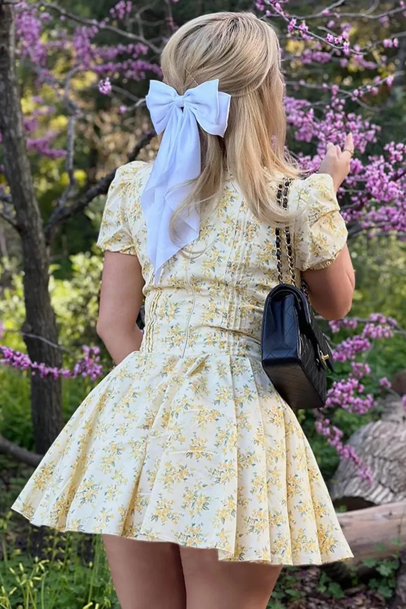Kristyn Floral Graceful Print Mini Dress