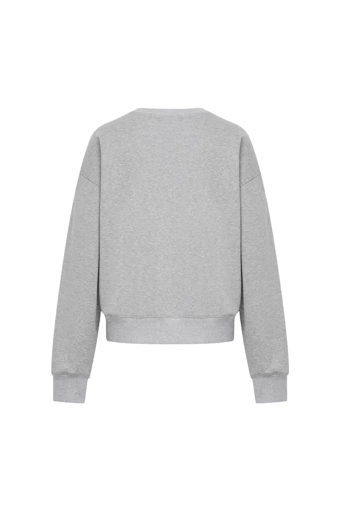 Luna Zodiac Long Sleeve Sweatshirt in Cotton Knit