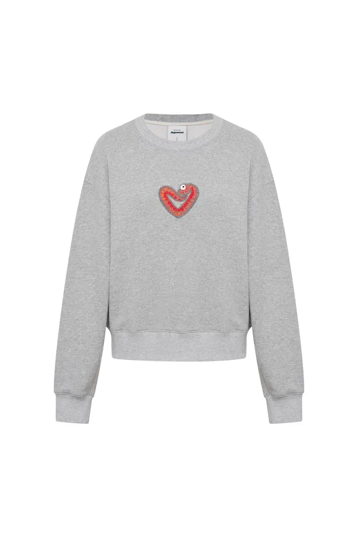 Luna Zodiac Long Sleeve Sweatshirt in Cotton Knit