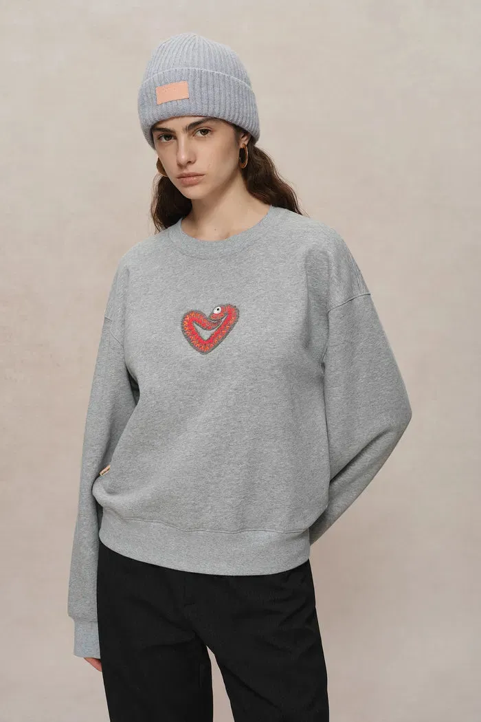 Luna Zodiac Long Sleeve Sweatshirt in Cotton Knit