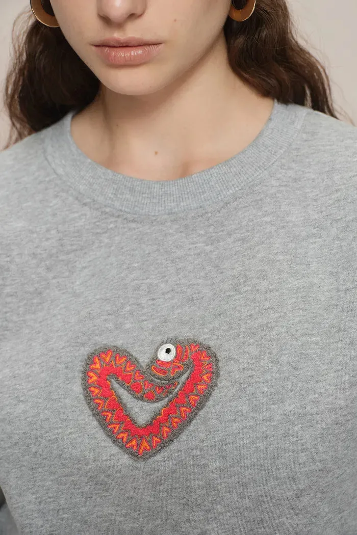 Luna Zodiac Long Sleeve Sweatshirt in Cotton Knit