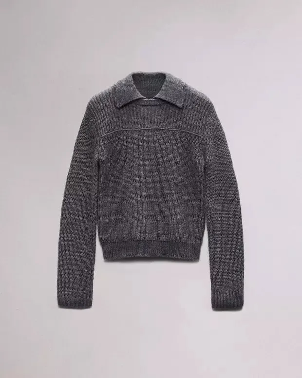 Madix Polo Sweater in Charcoal