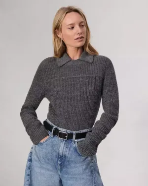 Madix Polo Sweater in Charcoal