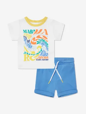 MARC JACOBS Baby Boys T-Shirt And Shorts Set in White