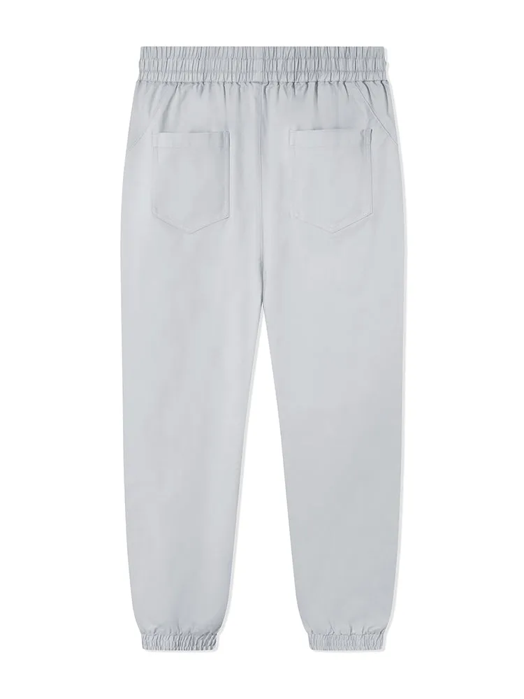 Men's Brushed Stretch Twill Solid Colour Woven Jogging Pants