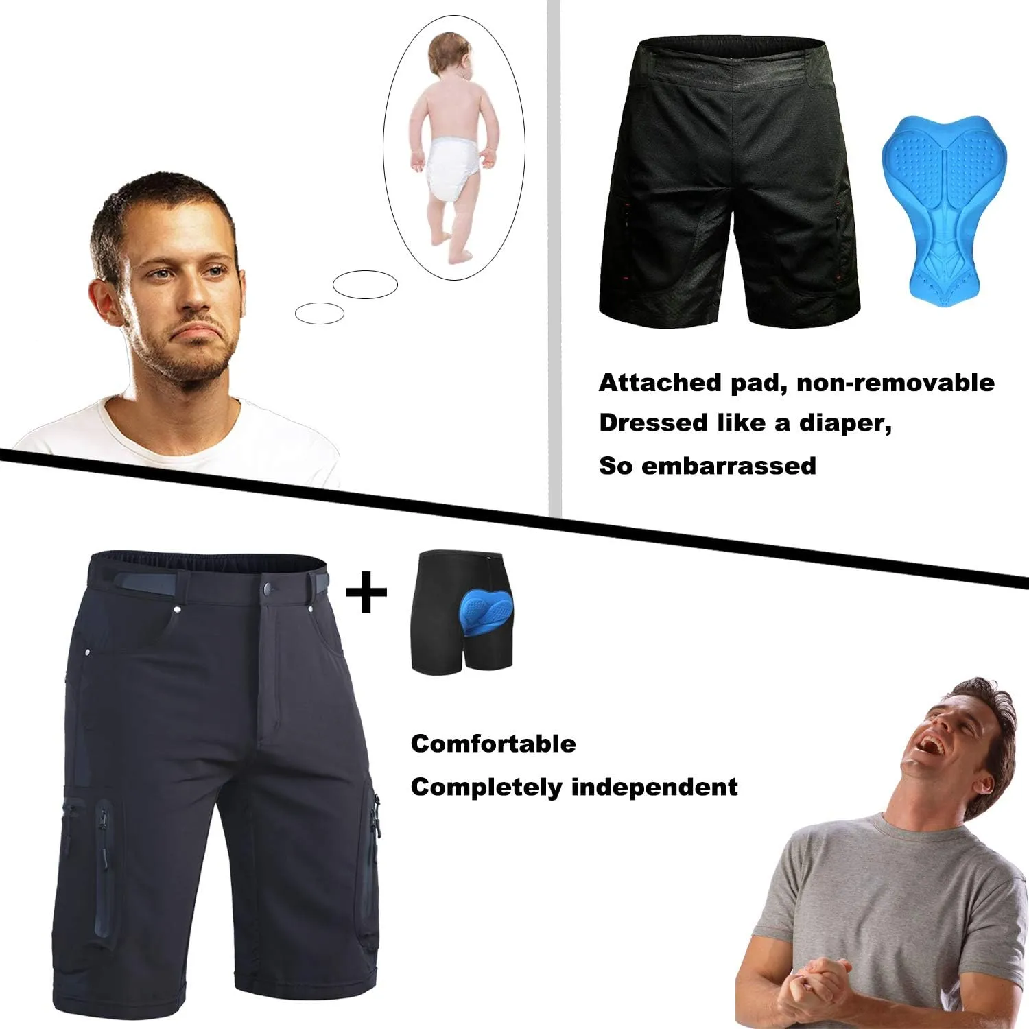 Men's Padded Mountain Bike Shorts 01