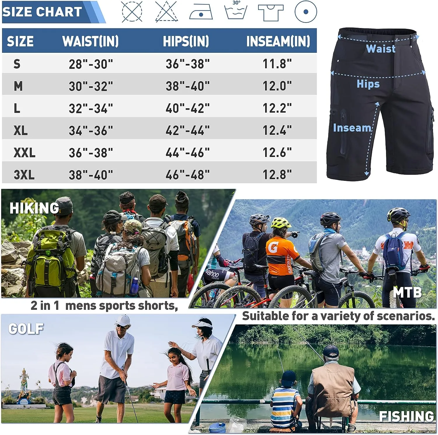 Men's Padded Mountain Bike Shorts 01