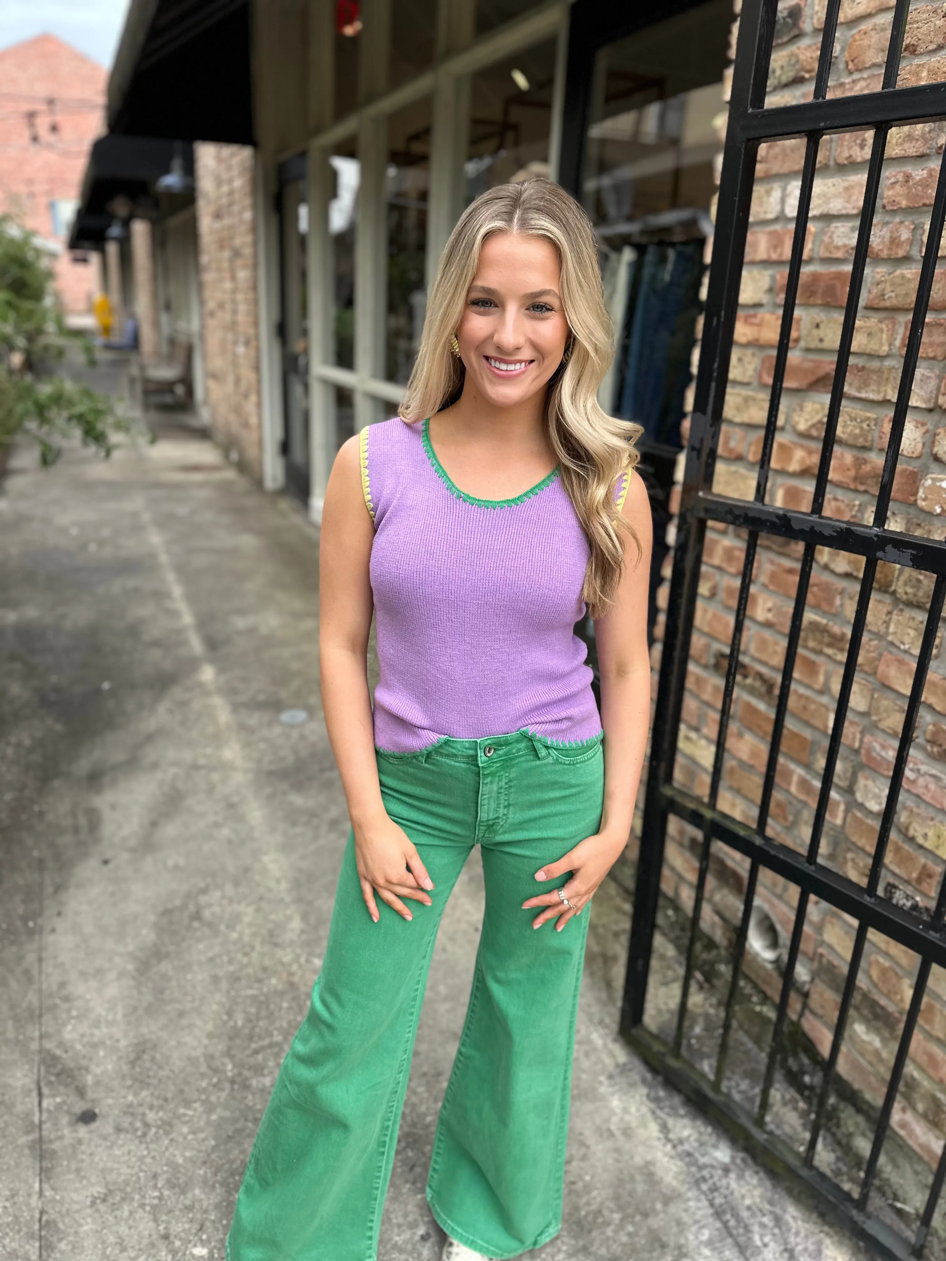 MG Pastel Knit Tank- Lavender