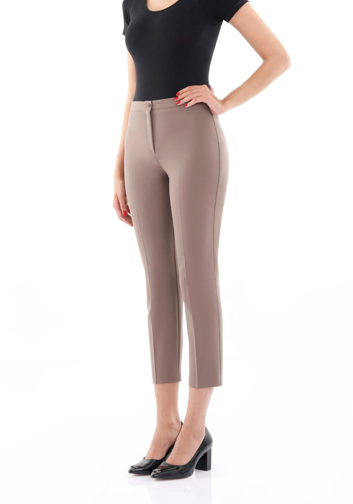 Mink High Waist Slim Fit Stretchy Skinny Work Pants