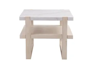 Newport - Rectangle End Table - White
