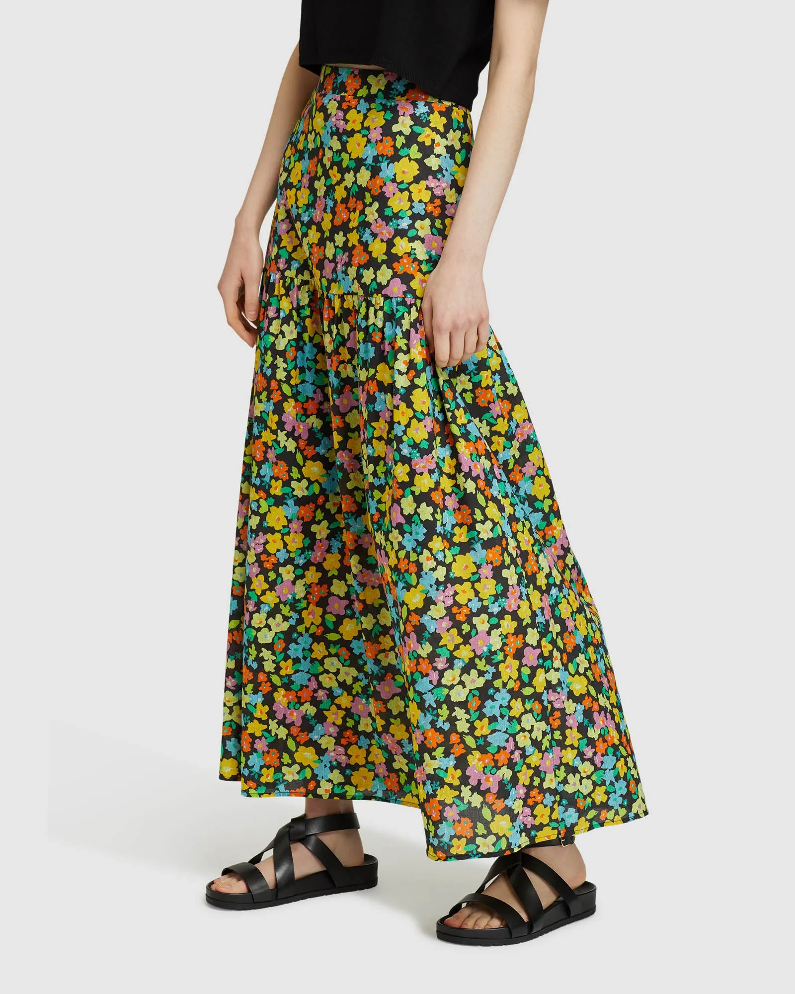 Olivia Ditzy Floral Mxi Skirt
