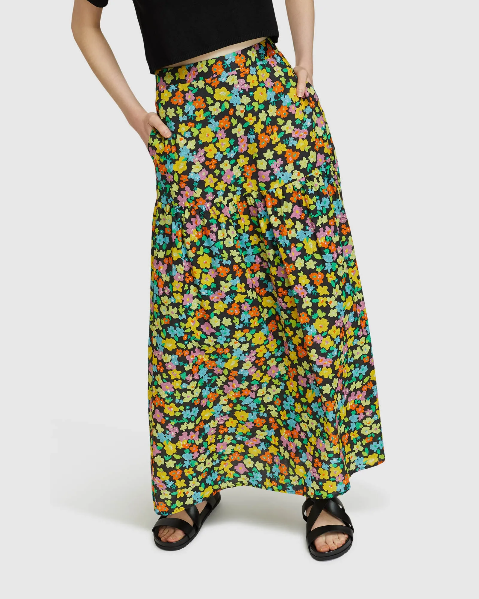 Olivia Ditzy Floral Mxi Skirt