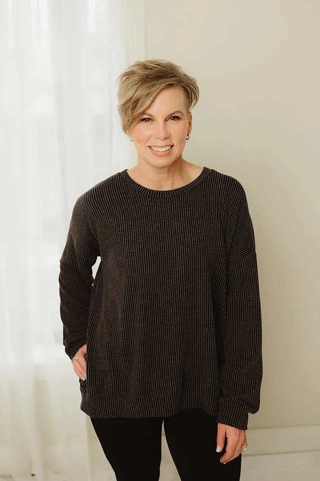 Oversized Two Tone Pullover