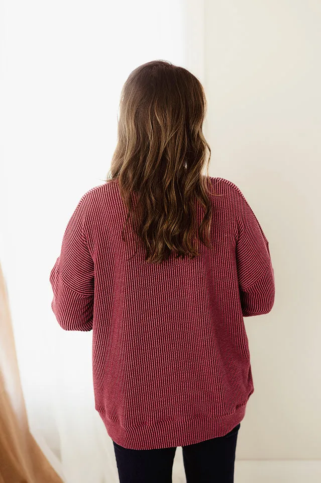 Oversized Two Tone Pullover