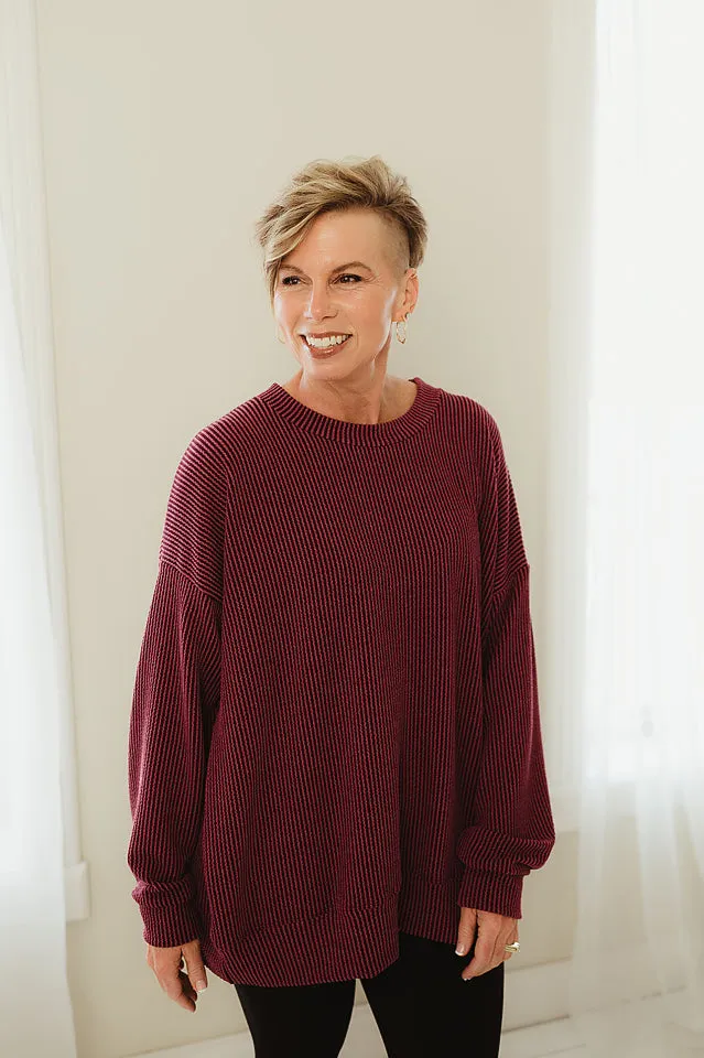 Oversized Two Tone Pullover